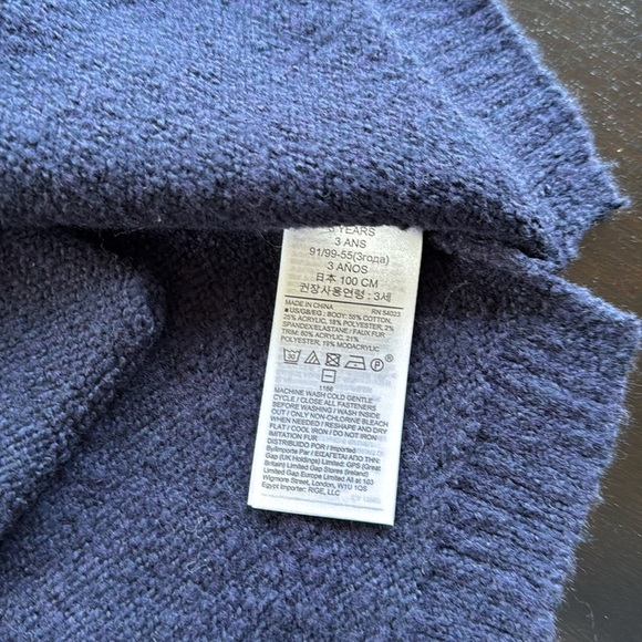 Faux fur hooded cardigan size 3T - Picture 3 of 3